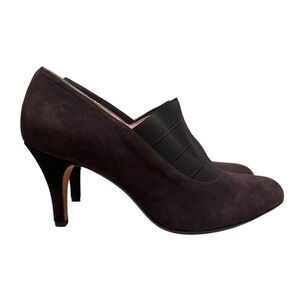 Taryn‎ Rose Womens Pumps Brown Suede Elastic Vamp Band Pointed Toe Size 9
